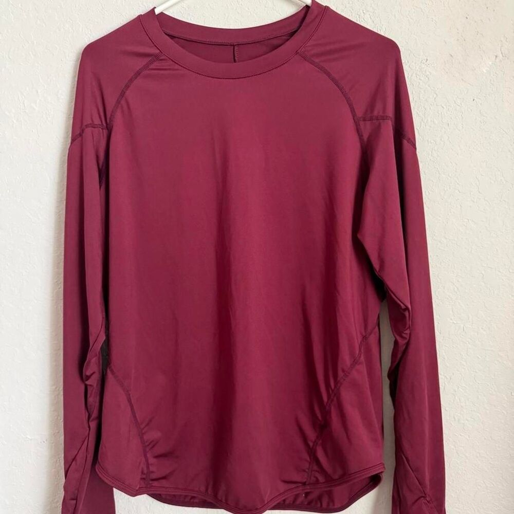 Shein Women's Burgundy and Red Shirt
